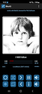 Example of BluAS app, play album