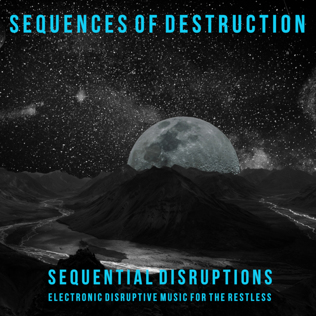 Destruction (2025-04): Four heavy sequences (BPM 60) directing my synths with additional sounds. Industrial ambient 'in optima forma', to remain aware of our freedom at stake with autocrats at our dinner table.